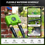 RainPoint smart hose timer with two zone watering schedules for lawn and garden irrigation