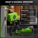 RainPoint app controlled water timer with smart irrigation scheduling and remote access