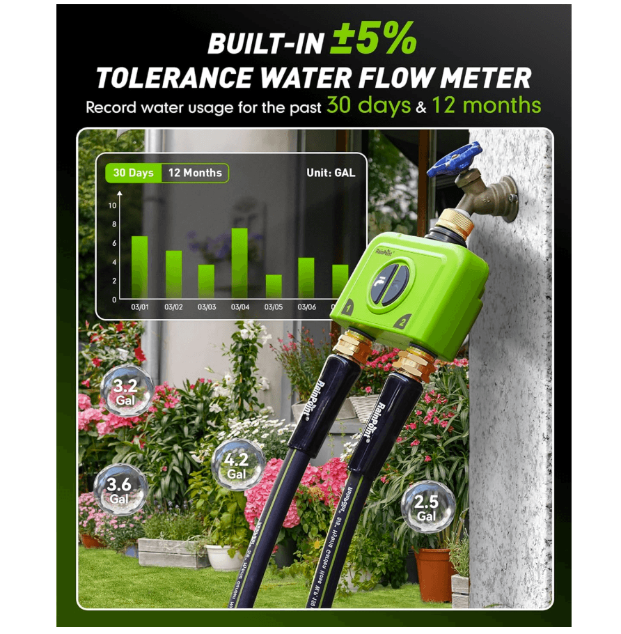 Brass inlet and outlet connection for durable outdoor water timer