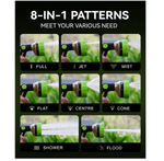 RAINPOINT Heavy Duty Garden Hose Nozzle 鈥?8 Spray Patterns with Thumb Control(Green) - product photo 8