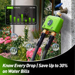 RainPoint smart garden irrigation system controlled through mobile app with automatic watering schedules