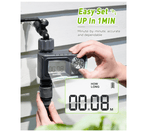 Mini digital water timer installed on outdoor garden faucet