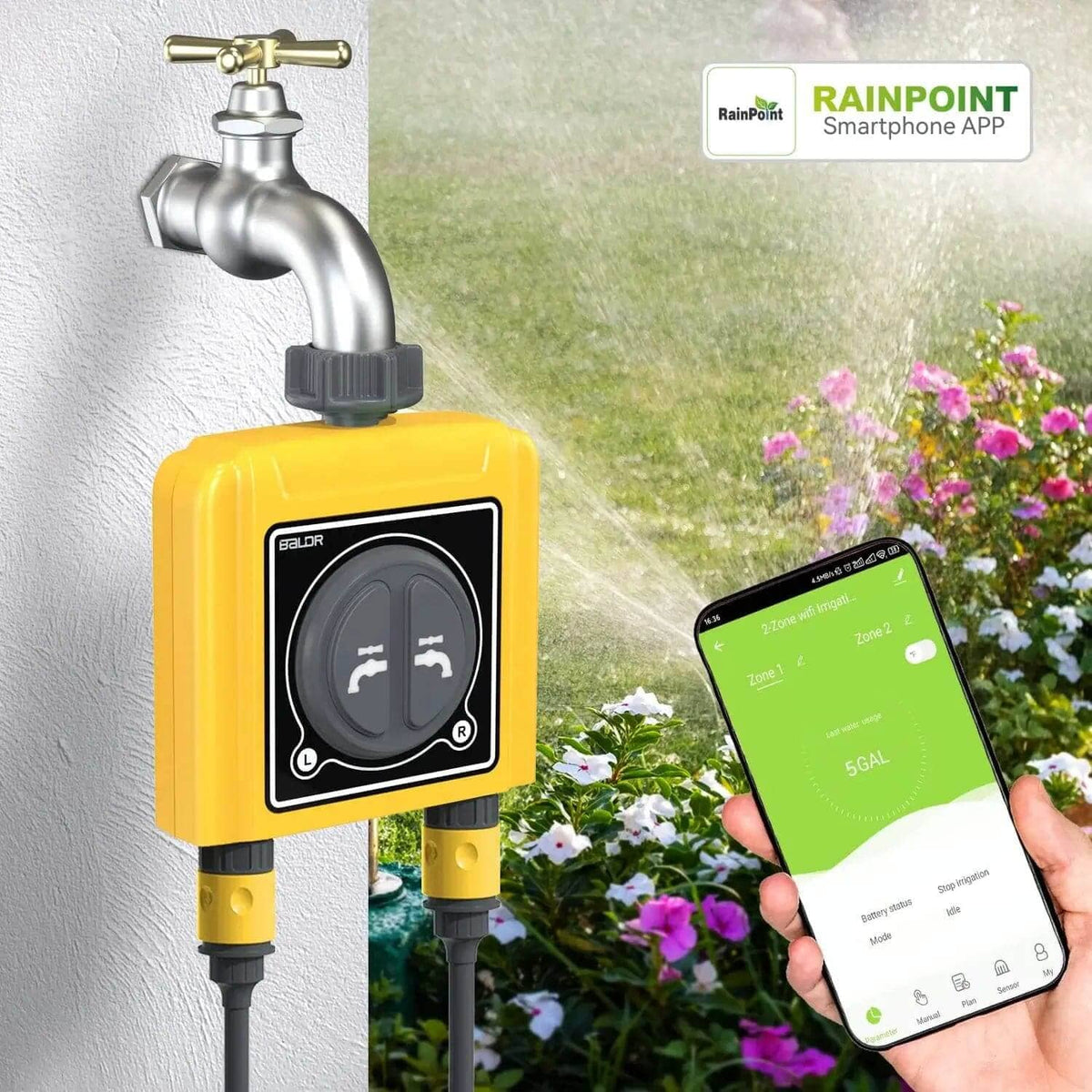 Smart sprinkler timer controlled by mobile app
