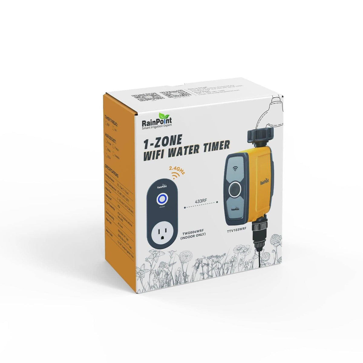 RainPoint WiFi Sprinkler Timer packing box,sprinklers on timers